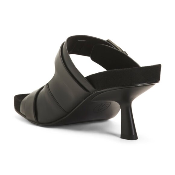 ASH Black Double Buckle Heel Sandals - Picture 2 of 4